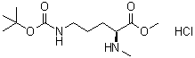 N5-[(1,1-Dimethylethoxy)carbonyl]-N2-methyl-L-ornithine methyl ester hydrochloride (1:1) molecular structure (CAS 2044710-04-3)