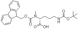 N5-[(1,1-Dimethylethoxy)carbonyl]-N2-[(9H-fluoren-9-ylmethoxy)carbonyl]-N2-methyl-D-ornithine molecular structure (CAS 2044710-64-5)