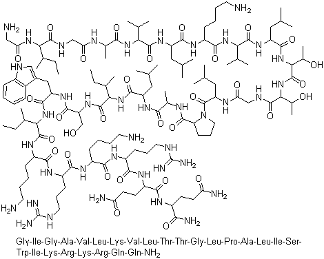 结构式 CAS# 20449-79-0, 蜂毒肽