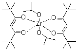 Zirconium diisopropoxybis(2,2,6,6-tetramethyl-3,5-heptanedionate) molecular structure (CAS 204522-78-1)