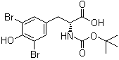 3,5-二溴-N-[叔丁氧羰基]-D-酪氨酸分子结构 (CAS 204692-75-1)