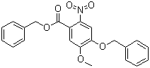 Benzyl 4-(benzyloxy)-5-methoxy-2-nitrobenzoate molecular structure (CAS 205259-40-1)