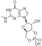 N-Methylguanosine cyclic 3',5'-(hydrogen phosphate) molecular structure (CAS 205368-54-3)