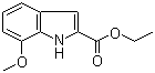 结构式 CAS# 20538-12-9, 7-甲氧基吲哚-2-甲酸乙酯