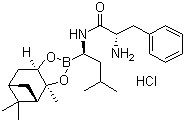 结构式 CAS# 205393-21-1, (alphaS)-alpha-氨基-N-[(1R)-1-[(3aS,4S,6S,7aR)-六氢-3a,5,5-三甲基-4,6-甲桥-1,3,2-苯并二氧硼烷-2-基]-3-甲基丁基]苯丙酰胺盐酸盐