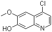 4-氯-6-甲氧基喹啉-7-醇分子结构 (CAS 205448-31-3)