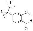 2-甲氧基-4-[3-(三氟甲基)-3H-双吖丙啶-3-基]苯甲醛分子结构 (CAS 205485-25-2)