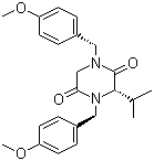(R)-N,N'-Bis(p-methoxybenzyl)-3-isopropyl-piperazine-2,5-dione molecular structure (CAS 205517-34-6)