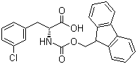 Fmoc-3-chloro-D-phenylalanine molecular structure (CAS 205526-23-4)
