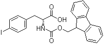 N-[(9H-Fluoren-9-ylmethoxy)carbonyl]-4-iodo-D-phenylalanine molecular structure (CAS 205526-29-0)
