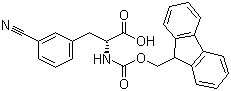 Fmoc-D-3-cyanophenylalanine molecular structure (CAS 205526-37-0)