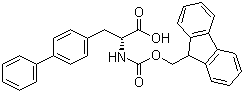 结构式 CAS# 205526-38-1, N-[(9H-芴-9-甲氧基)羰基]-D-4,4'-联苯丙氨酸