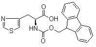 (alphaS)-alpha-[[(9H-Fluoren-9-ylmethoxy)carbonyl]amino]-4-thiazolepropanoic acid molecular structure (CAS 205528-32-1)