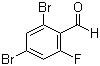 structure of CAS# 205683-34-7, 2,4-Dibromo-6-fluorobenzaldehyde