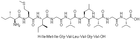 L-Isoleucyl-L-methionyl-L-isoleucylglycyl-L-valyl-L-leucyl-L-valylglycyl-L-valine molecular structure (CAS 205747-96-2)