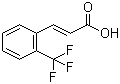 结构式 CAS# 2062-25-1, 2-(三氟甲基)肉桂酸; 邻三氟甲基肉桂酸
