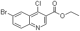 structure of CAS# 206257-39-8, Ethyl 6-bromo-4-chloro-3-quinolinecarboxylate;6-Bromo-4-chloro-3-quinolinecarboxylic acid ethyl ester