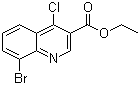 structure of CAS# 206258-97-1, 8-Bromo-4-chloro-3-quinolinecarboxylic acid ethyl ester