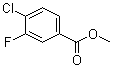 structure of CAS# 206362-87-0, 4-Chloro-3-fluorobenzoic acid methyl ester