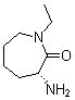 (R)-3-氨基-1-乙基六氢-2H-氮杂卓-2-酮分子结构 (CAS 206434-44-8)