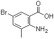 structure of CAS# 206548-13-2, 2-Amino-5-bromo-3-methylbenzoic acid