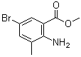 结构式 CAS# 206548-14-3, 2-氨基-5-溴-3-甲基苯甲酸甲酯