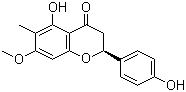 5,4'-二羟基-6-甲基-7-甲氧基黄烷酮分子结构 (CAS 206560-99-8)