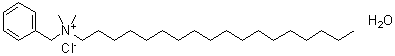 N,N-Dimethyl-N-octadecylbenzenemethanaminium chloride monohydrate molecular structure (CAS 206752-43-4)
