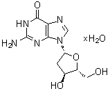 2'-脱氧鸟苷水合物分子结构 (CAS 207121-55-9)
