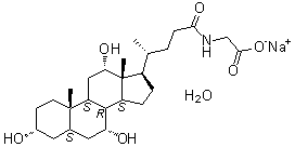 N-[(3alpha,5beta,7alpha,12alpha)-3,7,12-Trihydroxy-24-oxocholan-24-yl]-glycine monosodium salt monohydrate molecular structure (CAS 207614-05-9)