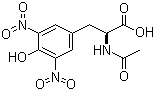 structure of CAS# 20767-00-4, N-Acetyl-3,5-dinitro-L-tyrosine;2-(Acetylamino)-3-(4-hydroxy-3,5-dinitrophenyl)propanoic acid