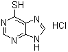 6-Mercaptopurine hydrochloride molecular structure (CAS 207729-57-5)