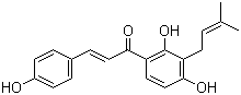 structure of CAS# 20784-50-3, Isobavachalcone;(E)-1-[2,4-Dihydroxy-3-(3-methyl-2-butenyl)phenyl]-3-(4-hydroxyphenyl)-2-propen-1-one