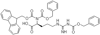 N-Fmoc-N,N'-bis-Cbz-L-arginine molecular structure (CAS 207857-35-0)