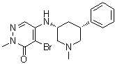 4-Bromo-2-methyl-5-[[(3R,5R)-1-methyl-5-phenyl-3-piperidinyl]amino]-3(2H)-pyridazinone molecular structure (CAS 2079896-25-4)