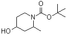 结构式 CAS# 208046-23-5, 4-羟基-2-甲基哌啶-1-羧酸叔丁酯