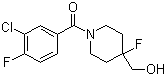 (3-氯-4-氟苯基)[4-氟-4-(羟基甲基)-1-哌啶基]甲酮分子结构 (CAS 208111-36-8)