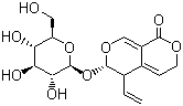 structure of CAS# 20831-76-9, Gentiopicroside;Gentiopicrin; (5beta-trans)-6-(beta-D-Glucopyranosyloxy)-5,6-dihydro-5-vinyl-1H,3H-pyrano[3,4-c]pyran-1-one