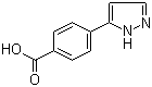 structure of CAS# 208511-67-5, 4-(1H-Pyrazol-5-yl)benzoic acid