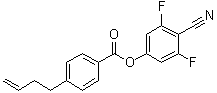 4-(3-丁烯基)-苯甲酸 4-氰基-3,5-二氟苯基酯分子结构 (CAS 208528-35-2)