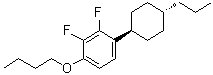 结构式 CAS# 208709-55-1, 1-丁氧基-2,3-二氟-4-(反式-4-丙基环己基)苯