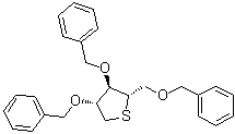 1,4-Dideoxy-1,4-epithio-2,3,5-tris-O-(phenylmethyl)-L-arabinitol molecular structure (CAS 208755-43-5)