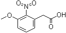 structure of CAS# 20876-31-7, 3-Methoxy-2-nitrobenzeneacetic acid