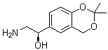 (R)-2-Amino-1-(2,2-dimethyl-4H-1,3-benzodioxin-6-yl)ethanol molecular structure (CAS 208925-08-0)