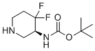 叔-丁基N-[(3S)-4,4-二氟哌啶-3-基]氨基甲酸酯分子结构 (CAS 2089321-16-2)