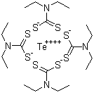 二乙基二硫代氨基甲酸碲分子结构 (CAS 20941-65-5)