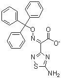 (alphaZ)-5-Amino-alpha-[(triphenylmethoxy)imino]-1,2,4-thiadiazole-3-acetic acid ion(1-) molecular structure (CAS 209467-88-9)