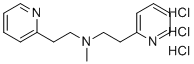 structure of CAS# 2095467-43-7, Betahistine EP Impurity C TriHCl;N-methyl-2-pyridin-2-yl-N-(2-pyridin-2-ylethyl)ethanamine;trihydrochloride