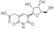structure of CAS# 20964-06-1, 5-Uridineacetic acid;1,2,3,4-Tetrahydro-2,4-dioxo-1-beta-D-ribofuranosyl-5-pyrimidineacetic acid; 5-Carboxymethyluridine