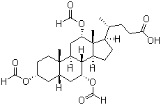 (3alpha,5beta,7alpha,12alpha)-3,7,12-三(甲酰氧基)胆烷-24-酸分子结构 (CAS 2097-89-4)